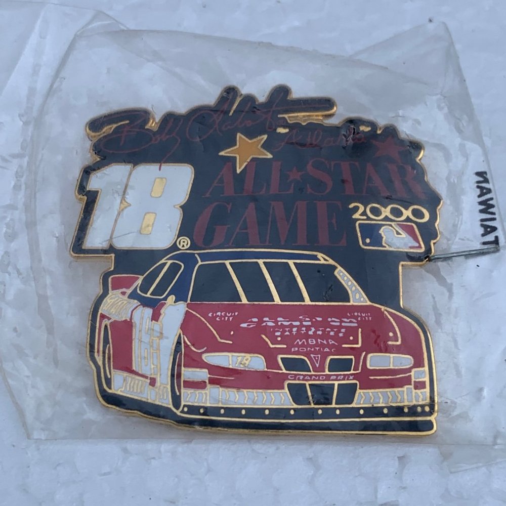 NASCAR Bobby Labonte MLB Allstar 2000 #18 Joe Gibbs Racing Lapel Pin From 2000